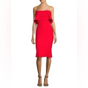 Likely Strapless Christmas Red Dress (A047)